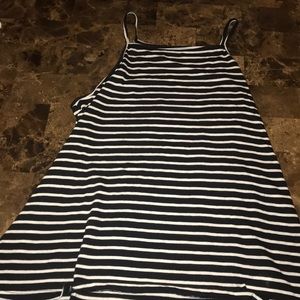 Black and white striped tank top